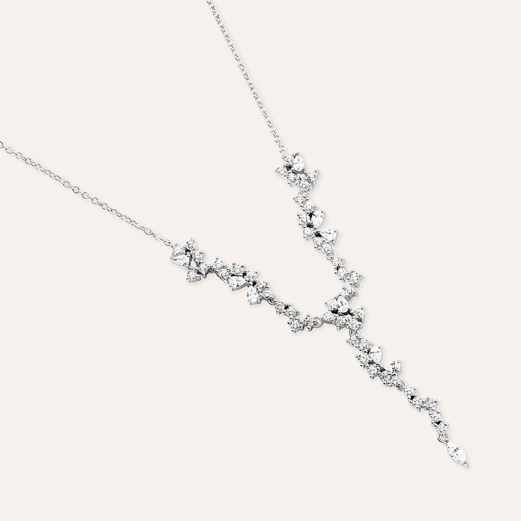 Collana Silver Elegance Argento Rodiato Cubic Zirconia