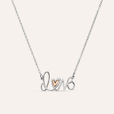 Collana Silver Collection Argento Bicolore Bianco / Rosa