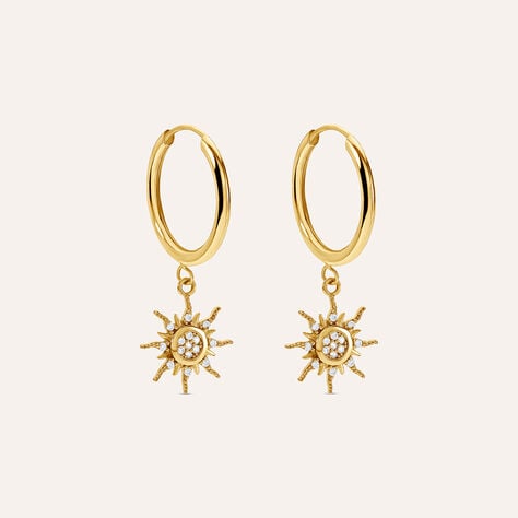Orecchini A Cerchio Toujours Oro Giallo Cubic Zirconia - Orecchini a Cerchio Donna | Stroili