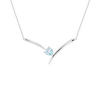 Collana Amélie Oro Bianco Topazio