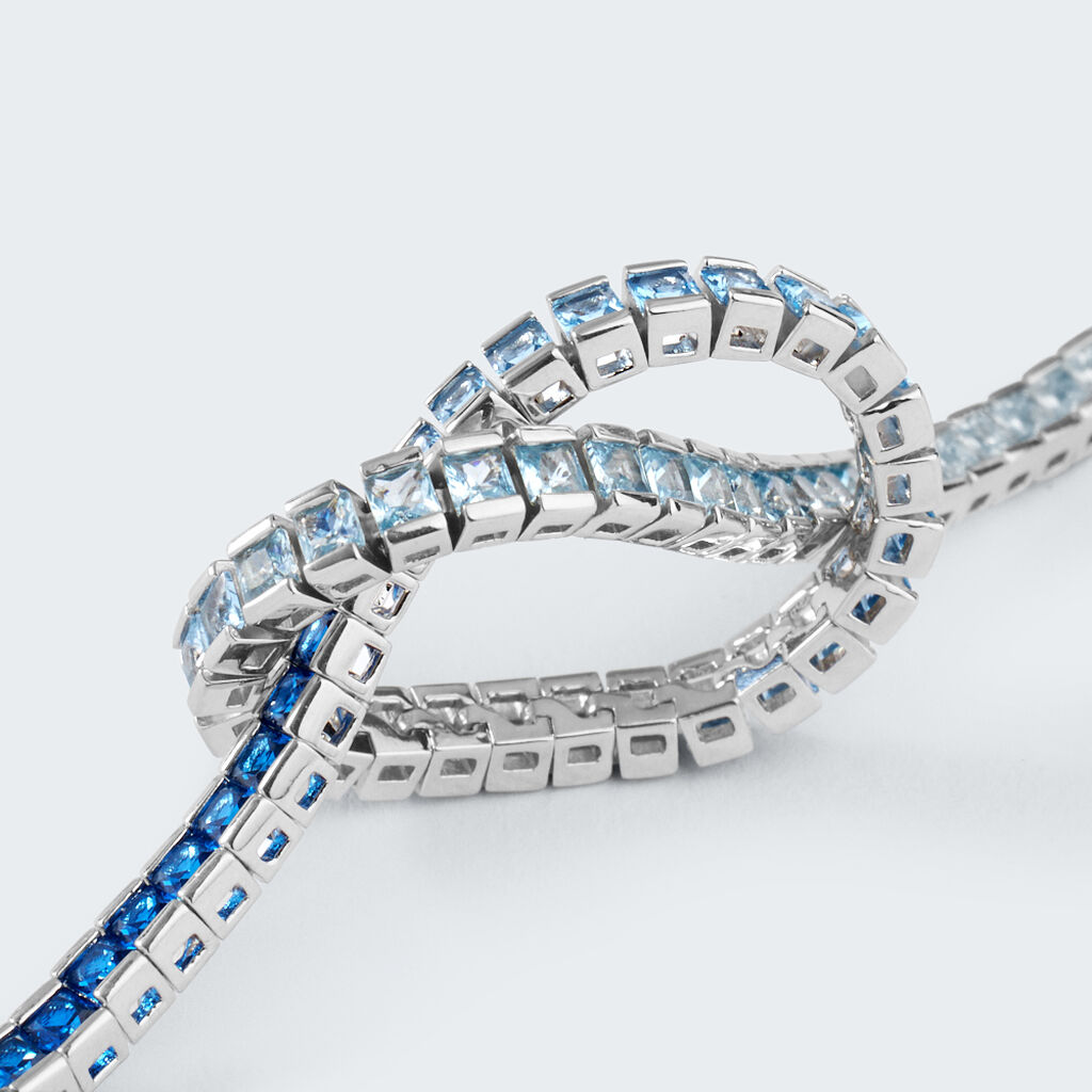 Bracciale Tennis Silver Rainbow Argento Rodiato Cubic Zirconia - Bracciali Tennis Donna | Stroili