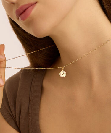 Pendente Po&egrave;me Oro Giallo Cubic Zirconia