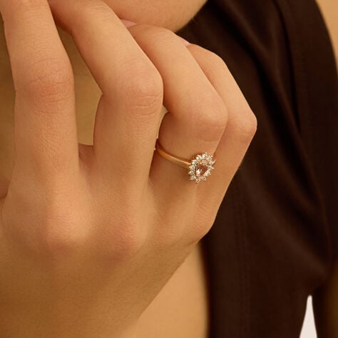 Anello Solitario Kate Jasmine Oro Rosa Morganite Diamante - Anelli con Pietre Donna | Stroili