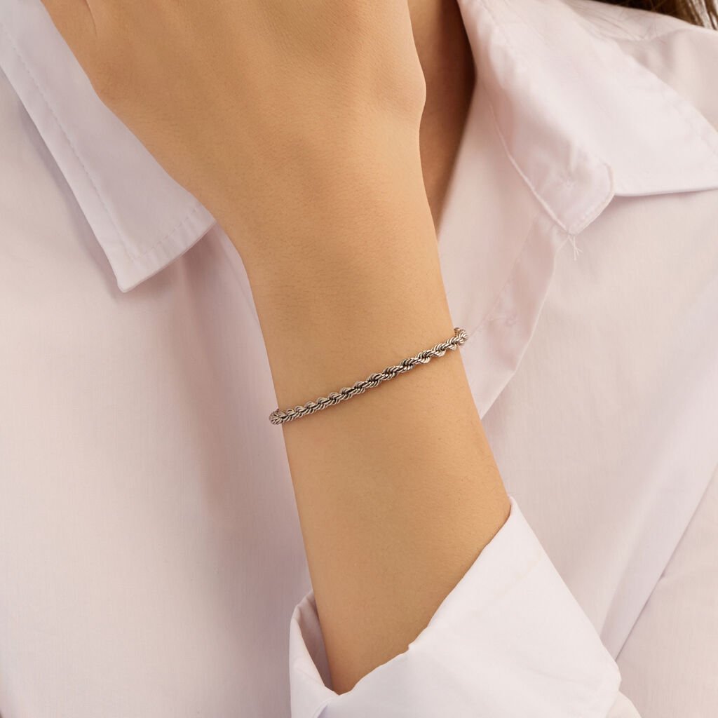 Bracciale Catena Colette Oro Bianco - Bracciali Donna | Stroili