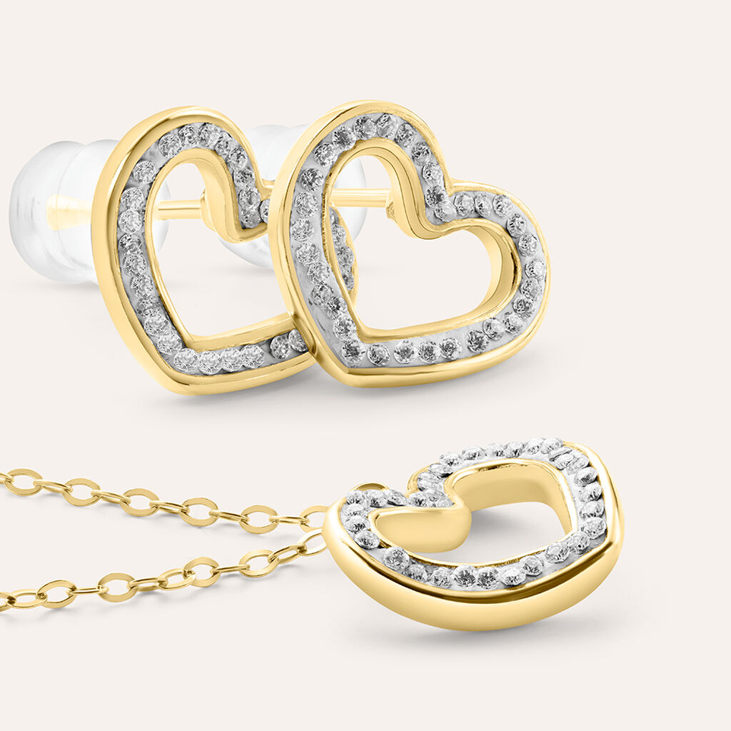 Collana Christelle Oro Giallo Cristallo