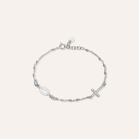 Bracciale Rosario Silver Soul Argento Rodiato Cubic Zirconia - Bracciali con Rosario Donna | Stroili