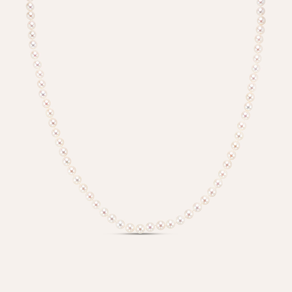 Collana Gabrielle Oro Bianco Perla Akoya - Collane Donna | Stroili