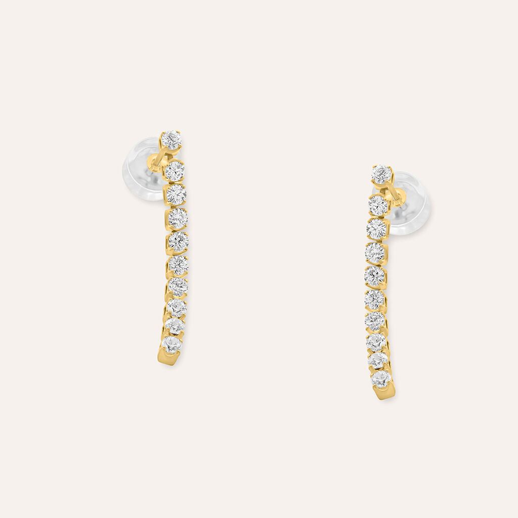 Orecchini Pendenti Tennis Claire Oro Giallo Cubic Zirconia - Orecchini Pendenti Donna | Stroili