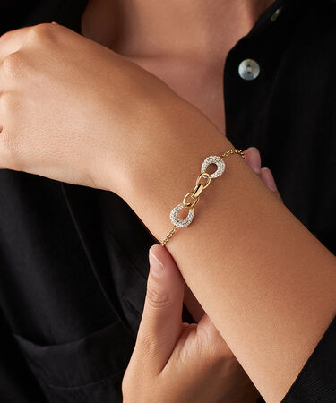 Bracciale Aura Acciaio Rosa Cristallo