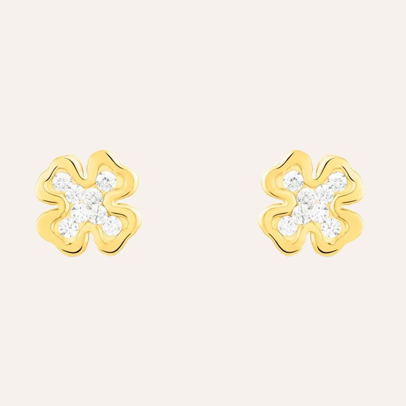 Orecchini Lobo Crystal Gold Oro Giallo Cristallo - Orecchini a Lobo Donna | Stroili