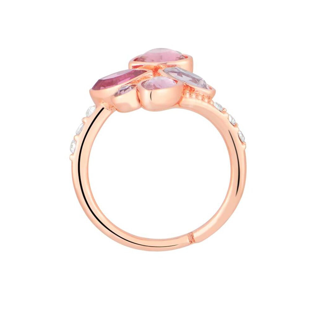 Anello Fantasia Violet Ottone Rosa Cristallo - Anelli con Pietre Donna | Stroili