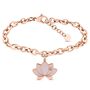 Bracciale Lady Sweet Acciaio Rosato Fiori di loto e Cristalli