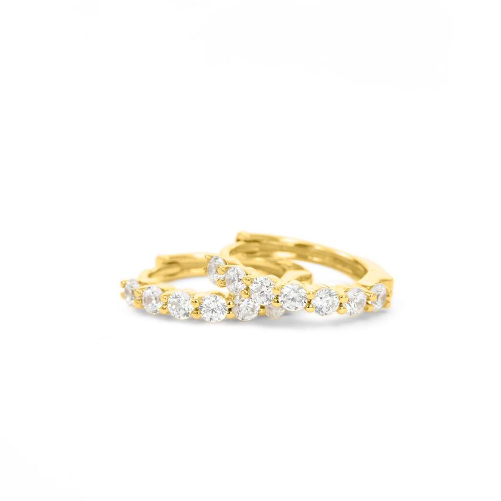 Orecchini A Cerchio Claire Oro Giallo Cubic Zirconia - Orecchini a Cerchio Donna | Stroili