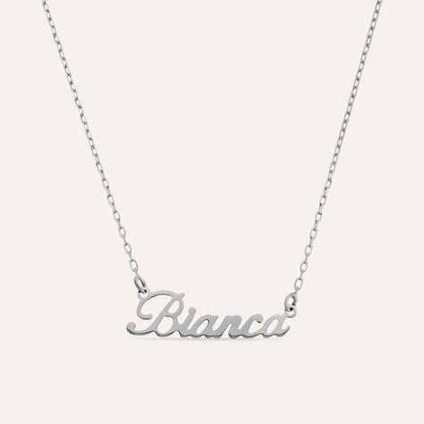 Collana Bianca Gold Names Oro Bianco - Collane Unisex | Stroili