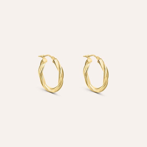 Orecchini A Cerchio Gold Essence Oro Giallo - Orecchini a Cerchio Donna | Stroili