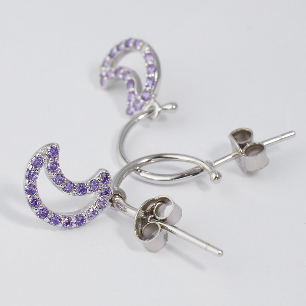Orecchini A Cerchio Silver Rainbow Argento Rodiato Cubic Zirconia - Orecchini a Cerchio Donna | Stroili