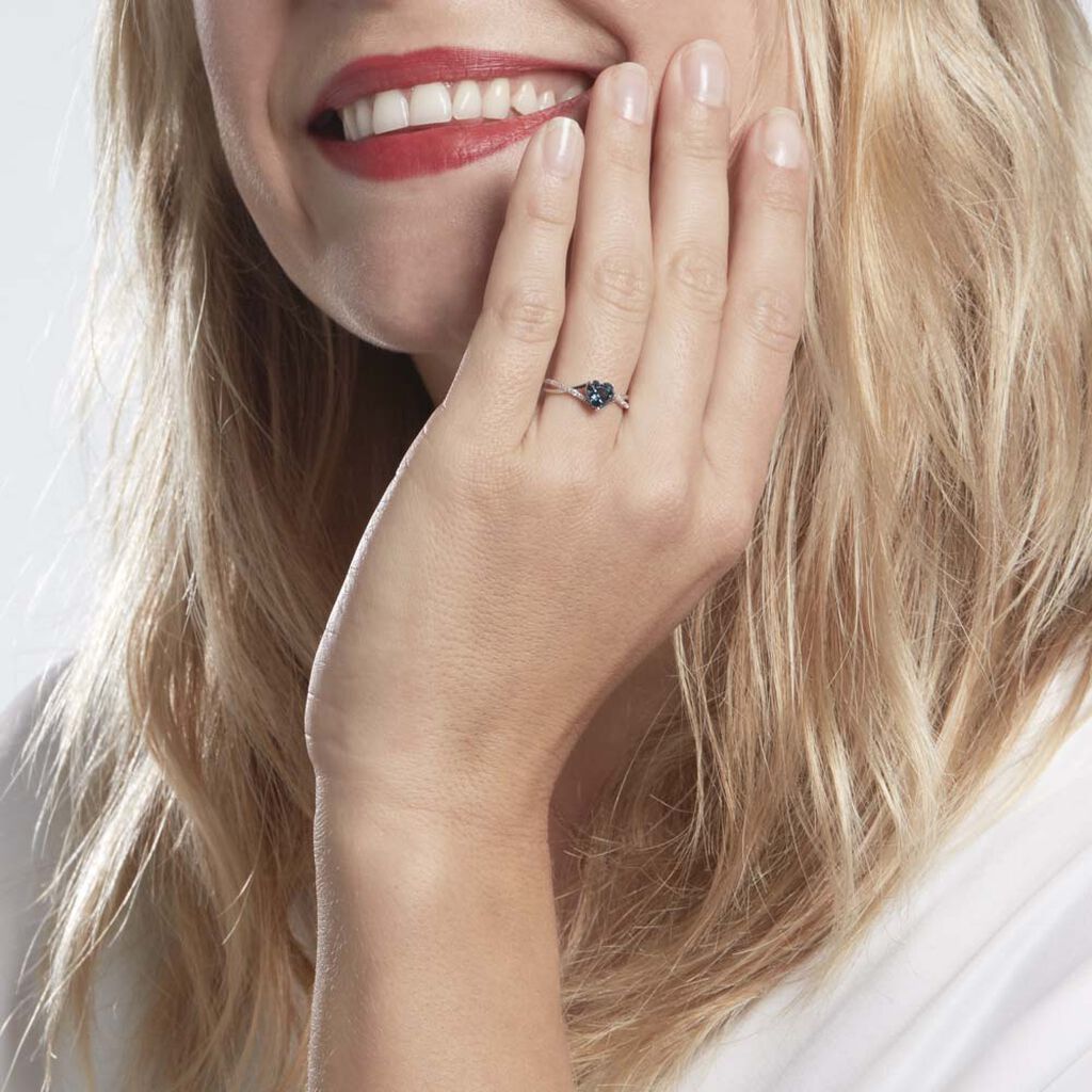 Anello Amélie Oro Bianco Topazio Cubic Zirconia