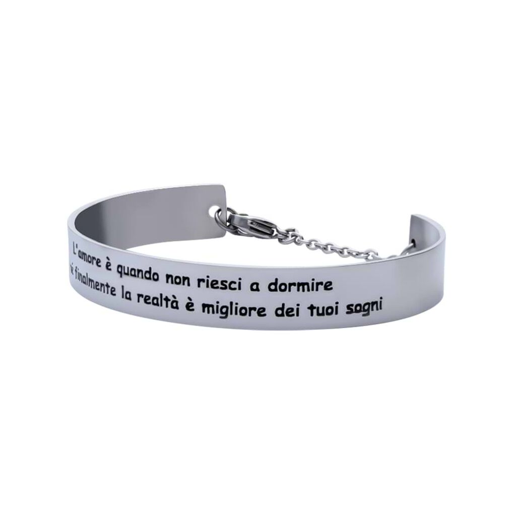 Bangle “Go wild for a while” a forma di cuore in acciaio e strass - Bracciali Rigidi Donna | Stroili