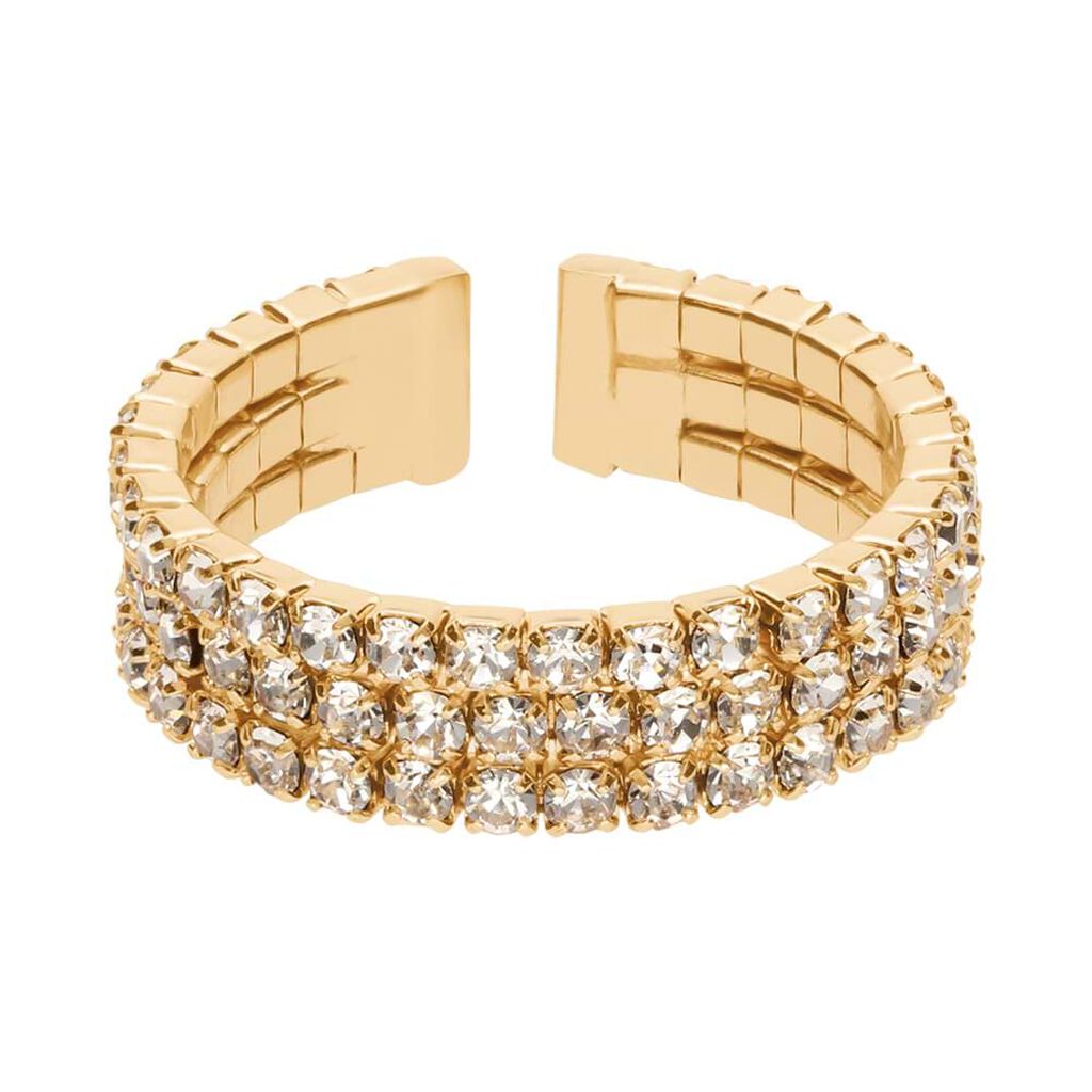 Anello Fantasia Romantic Shine Metallo Dorato Cristallo - Anelli con Pietre Donna | Stroili