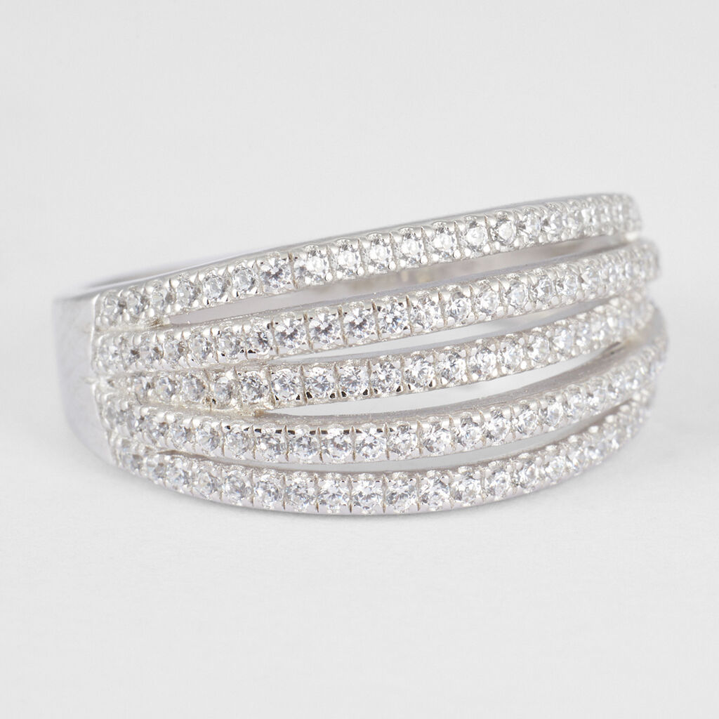 Anello Fantasia Silver Shine Argento Rodiato Cubic Zirconia - Anelli con Pietre Donna | Stroili