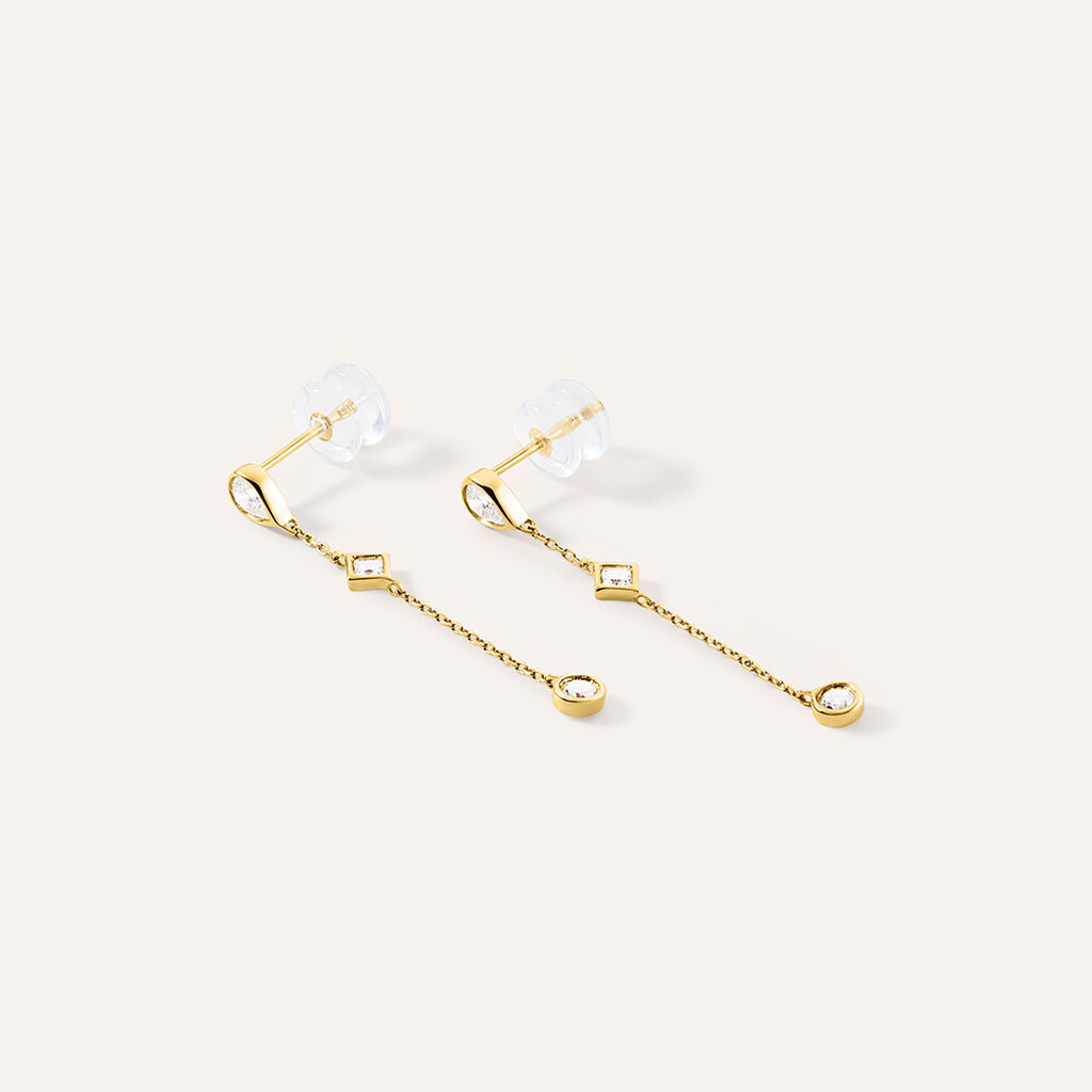 Orecchini Pendenti Claire Oro Giallo Cubic Zirconia