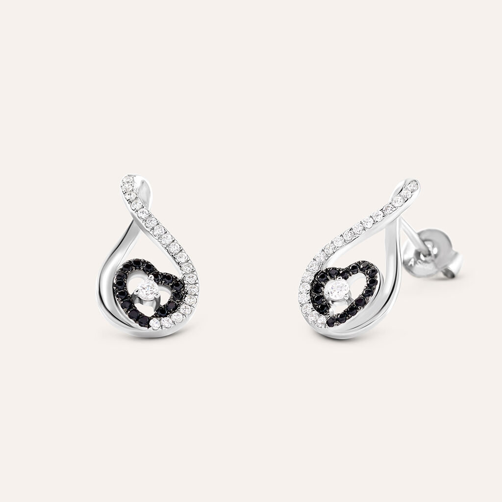 Orecchini Lobo Silver Shine Argento Rodiato Cubic Zirconia