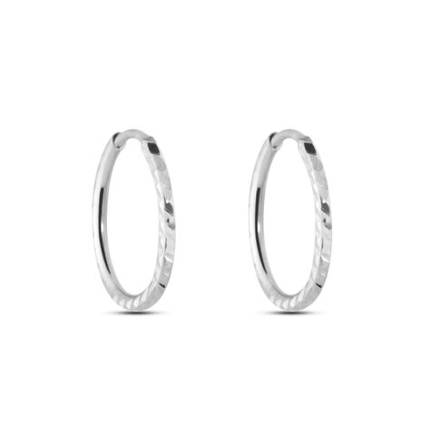 Orecchini A Cerchio Toujours Oro Bianco - Orecchini a Cerchio Donna | Stroili