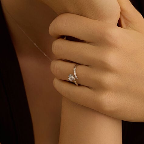 Anello Solitario Claire Oro Bianco Cubic Zirconia - Anelli con Pietre Donna | Stroili