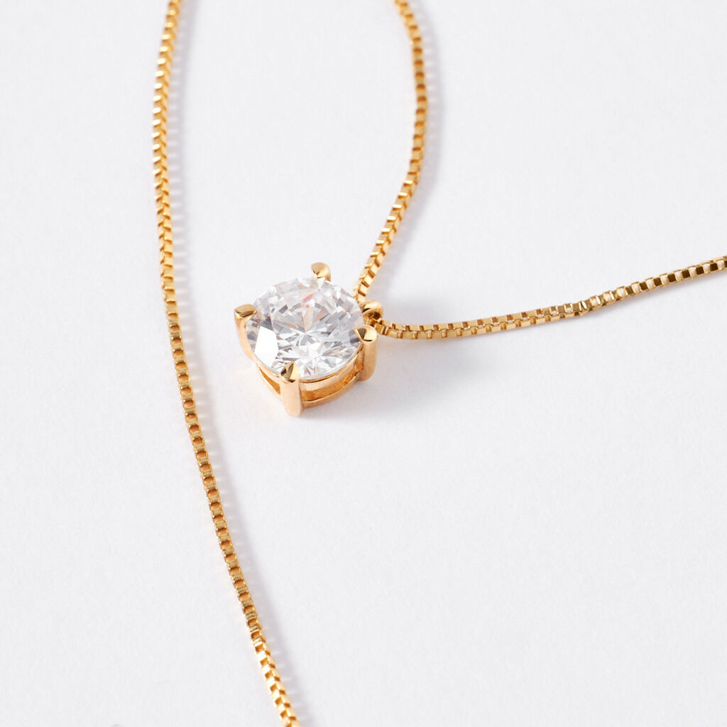 Collana Punto Luce Claire Oro Giallo Cubic Zirconia - Collane Punto Luce Donna | Stroili