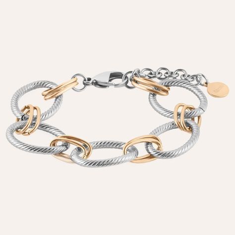 Bracciale Catena Sunrise Acciaio Bicolore Bianco / Rosa - Bracciali Donna | Stroili