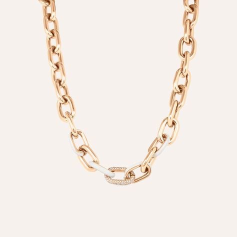 Catena Lady Sweet Acciaio Rosa Cristallo - Collane Catena Donna | Stroili