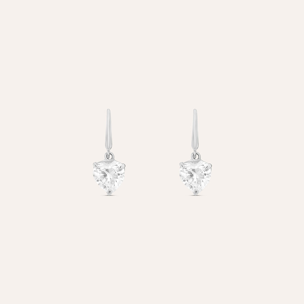 Orecchini Lobo Punto Luce Claire Oro Bianco Cubic Zirconia - Orecchini a Lobo Donna | Stroili