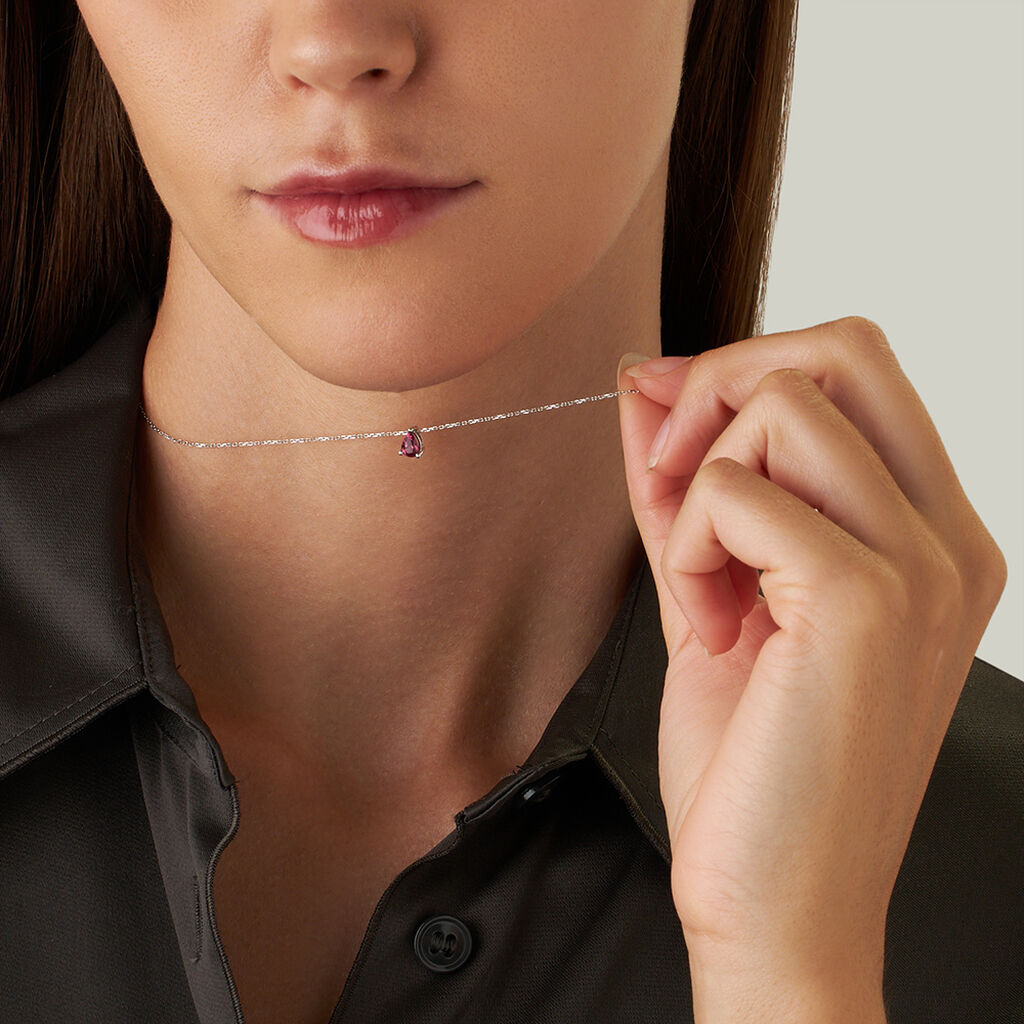 Collana Punto Luce Jasmine Oro Bianco Rodolite - Collane Punto Luce Donna | Stroili