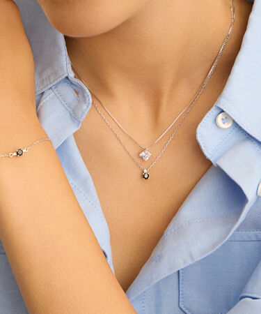 Collana Punto Luce Silver Elegance Argento Rodiato Cubic Zirconia