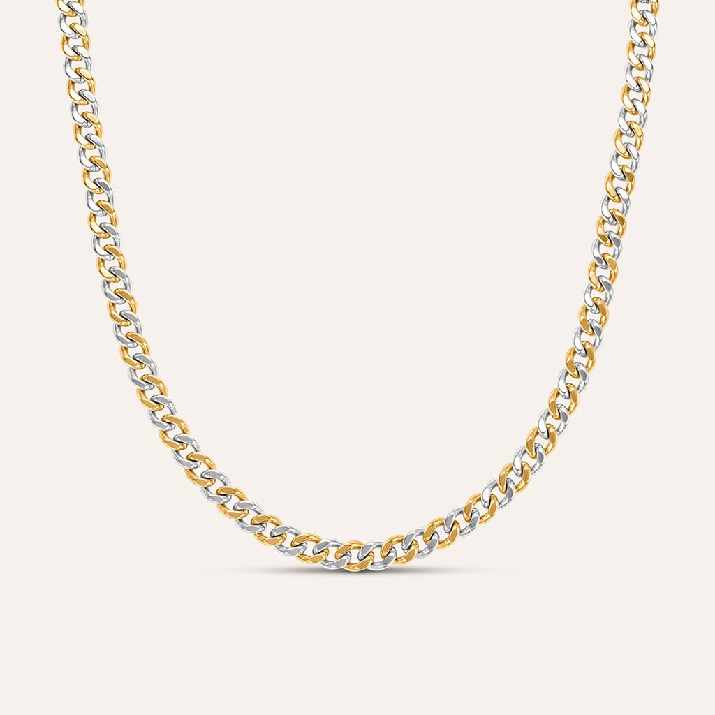 Collana Man Code Acciaio Bicolore