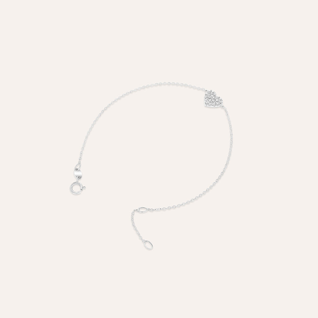 Bracciale Claire Oro Bianco Cubic Zirconia - Bracciali Amicizia Donna | Stroili
