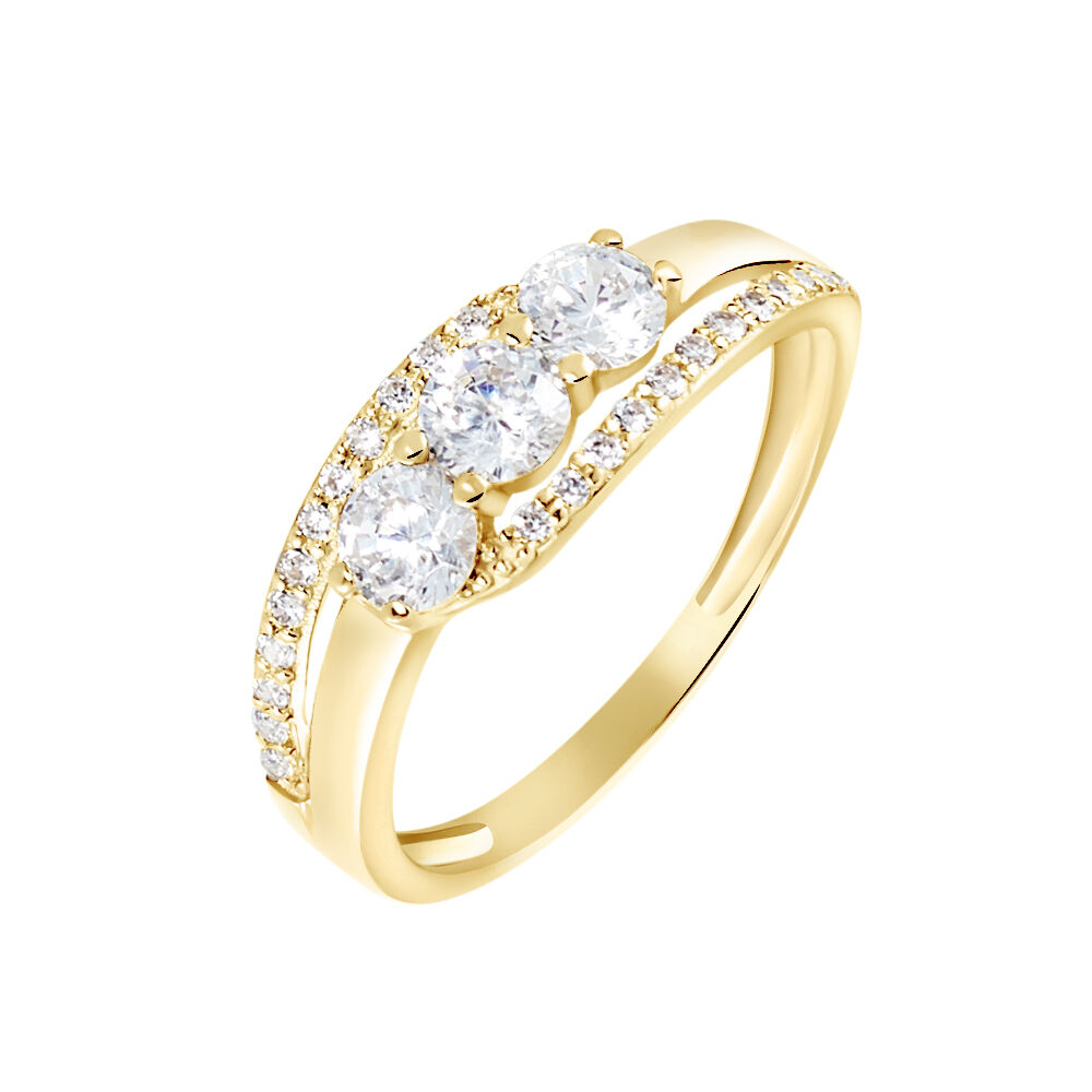 Anello Trilogy Claire Oro Giallo Cubic Zirconia 1430013 Stroili