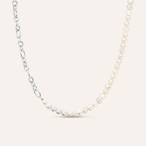 Collana Man Code Acciaio Perla D'Acqua Dolce - Collane Unisex | Stroili
