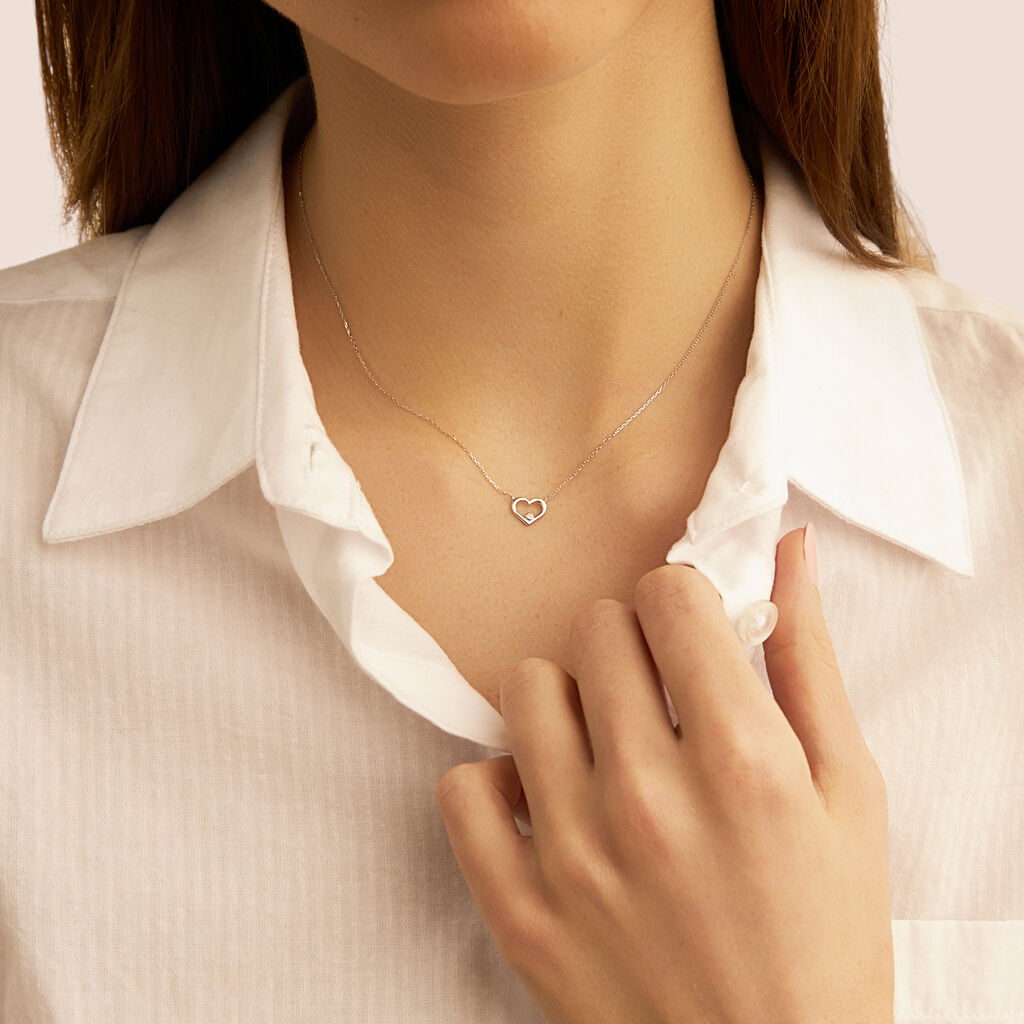 Collana Sophia Oro Bianco Diamante - Collane Donna | Stroili