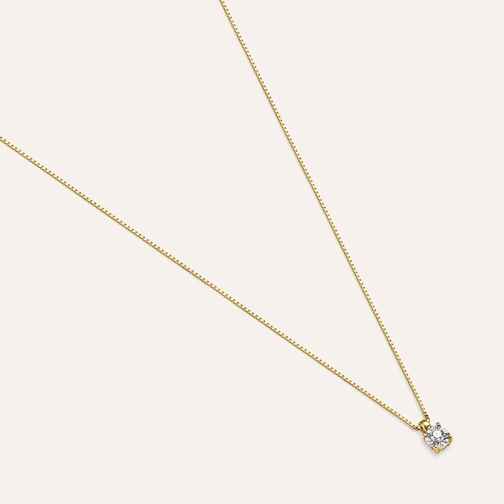 Collana Punto Luce Diamotion Oro Giallo Diamante - Collane Punto Luce Donna | Stroili