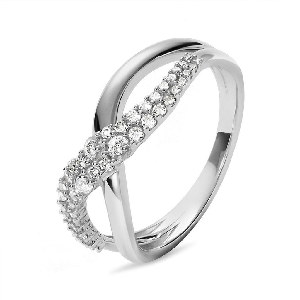 Anello Fascia Sophia Oro Bianco Diamante - Anelli con Pietre Donna | Stroili