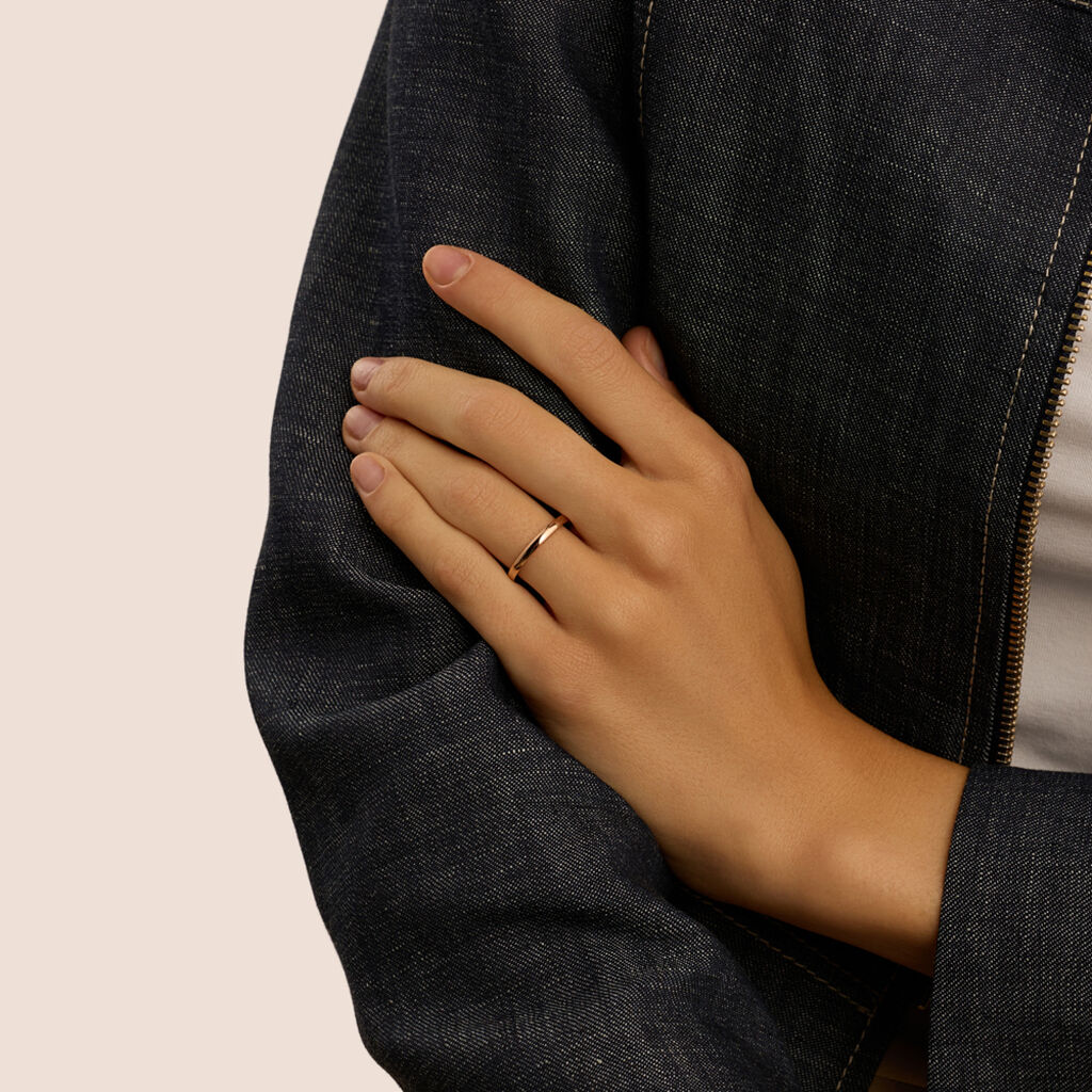 Anello Fedina Sunrise Acciaio Rosa