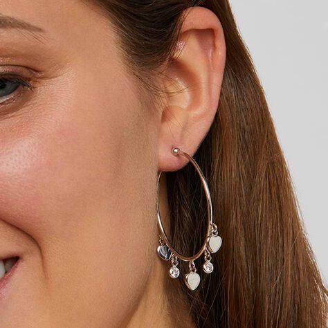 Orecchini A Cerchio Silver Collection Argento Bianco Cubic Zirconia - Orecchini a Cerchio Donna | Stroili