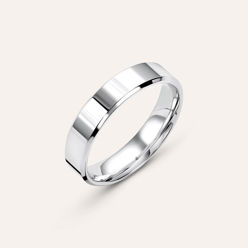 Fede Classica 4.5 mm Oro Bianco - Anelli 18 Carati Uomo | Stroili