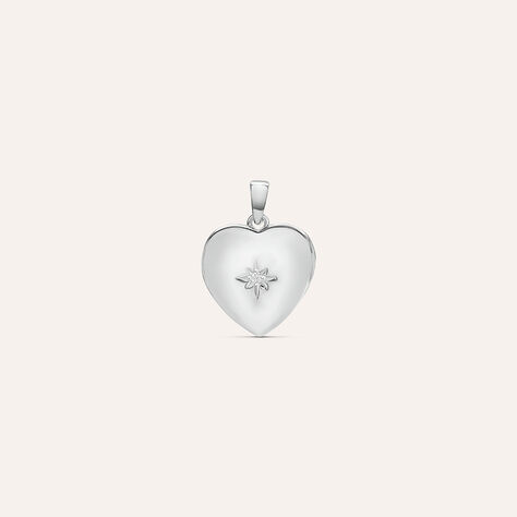 Pendente Portafoto Love Beats Argento Rodiato Cubic Zirconia - Ciondoli Donna | Stroili