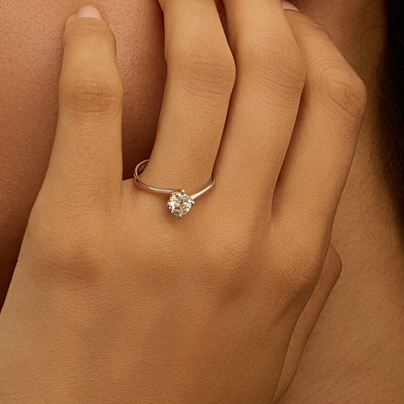 Anello Solitario Valentino Firmamenti Oro Bianco Diamante - Gioielli Donna | Stroili