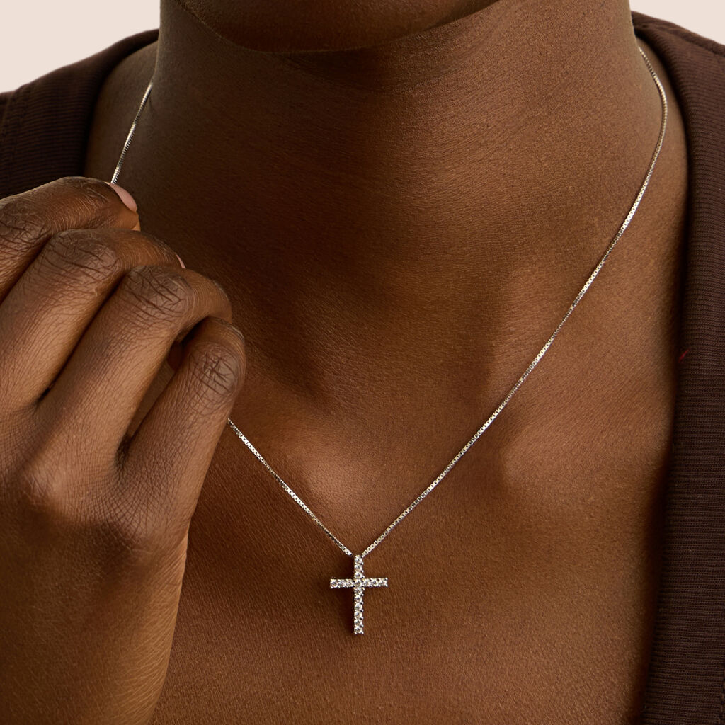 Collana Silver Elegance Argento Rodiato Cubic Zirconia