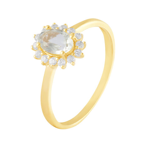 Anello Solitario Amélie Oro Giallo Ametista Cubic Zirconia - Anelli con Pietre Donna | Stroili