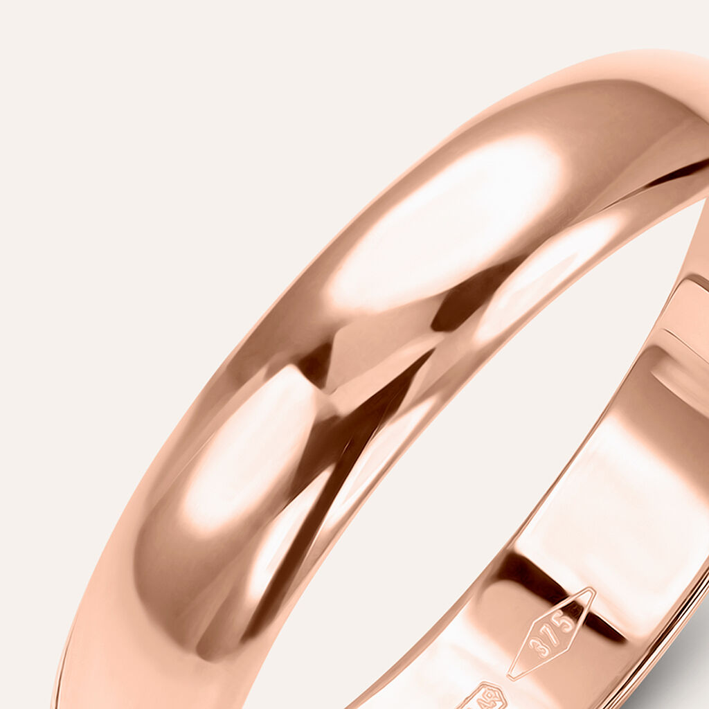 Fede Mantovana Leggera 4 mm Oro Rosa