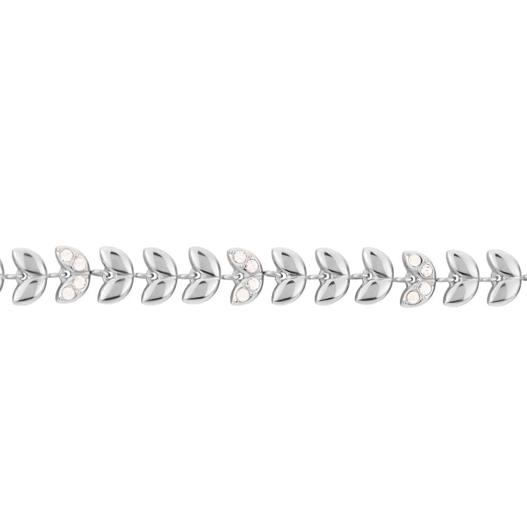 Bracciale Lady Chic Acciaio Foglie e Cristalli - Bracciali Donna | Stroili